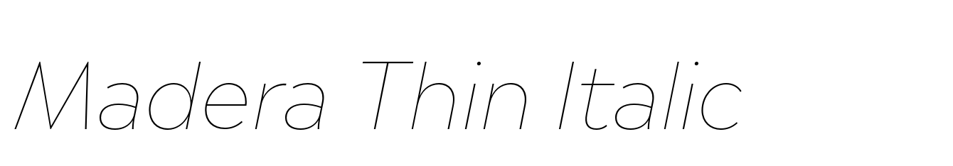 Madera Thin Italic